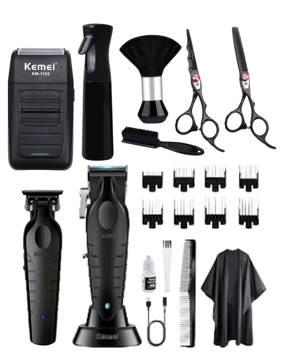 Combo de barbería inicial Kemei 11
