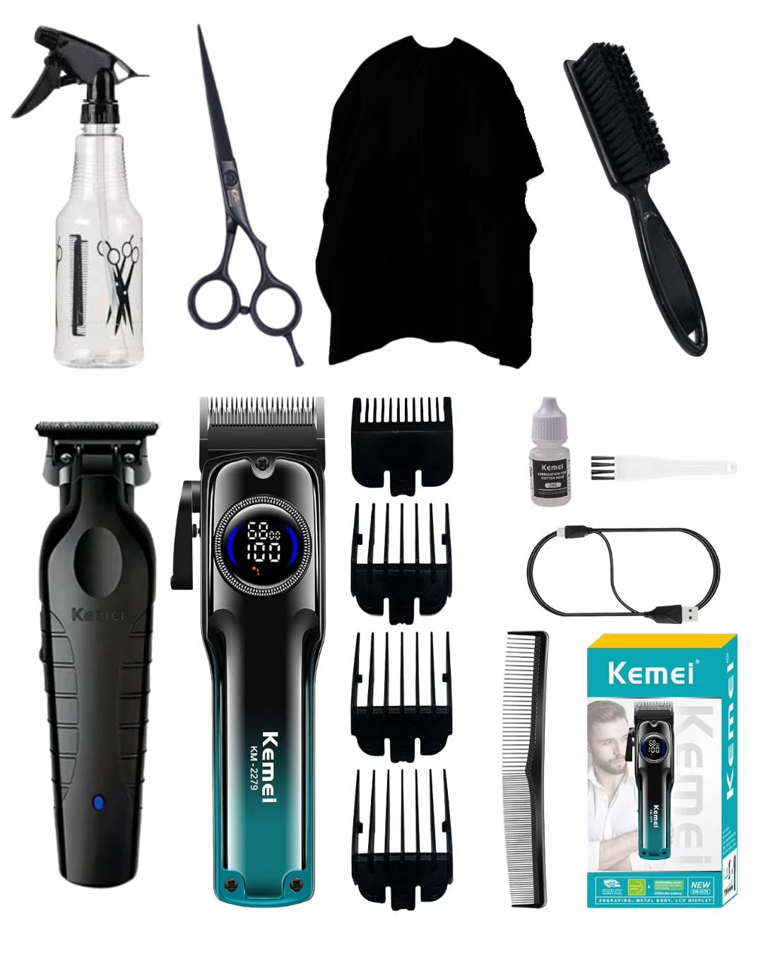 Combo de barbería inicial kemei 16