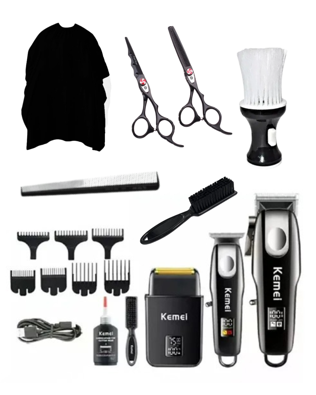 Combo de barberia inicial Kemei 1