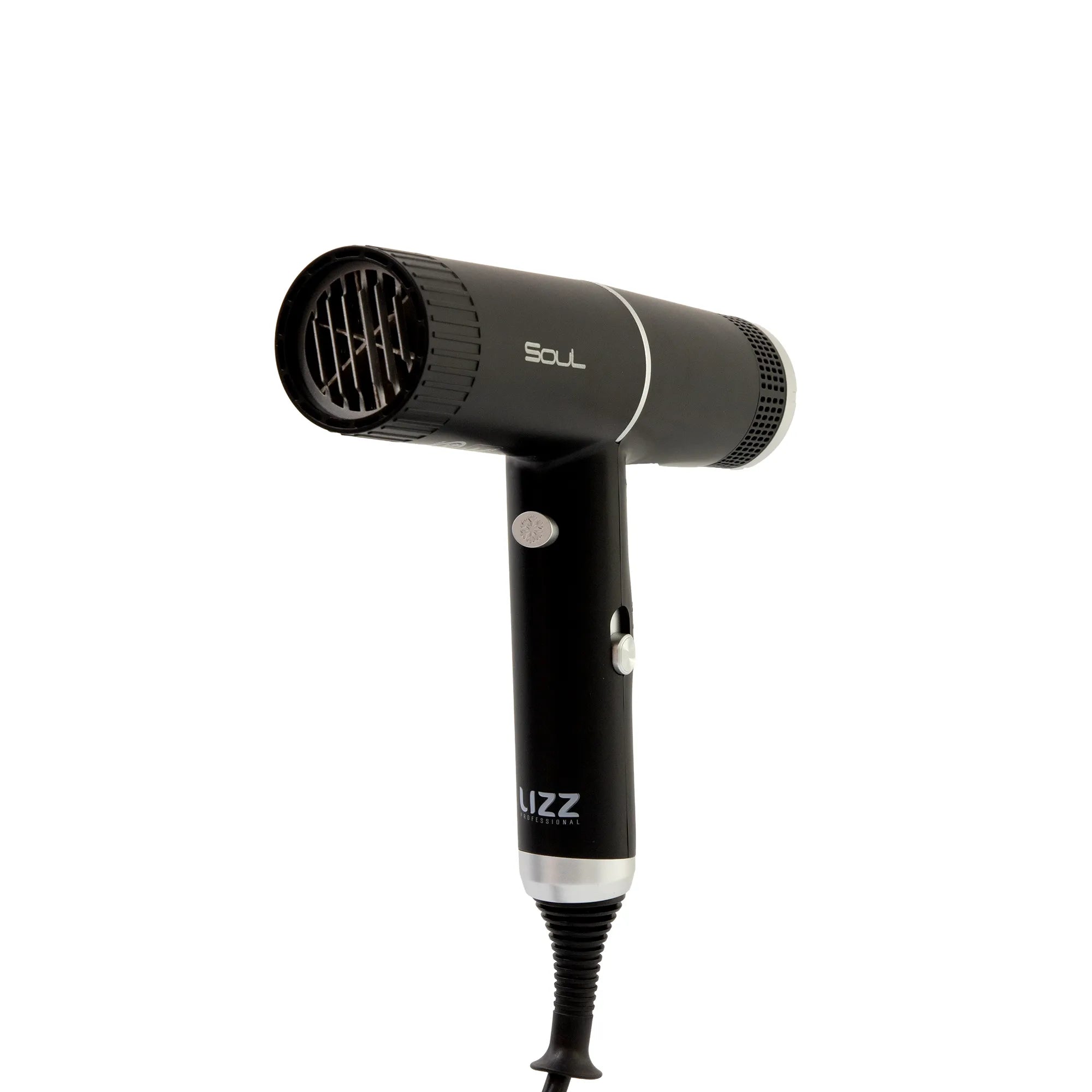 Secador de pelo profesional Lizz Soul de 1400 W y 220 V, color negro.