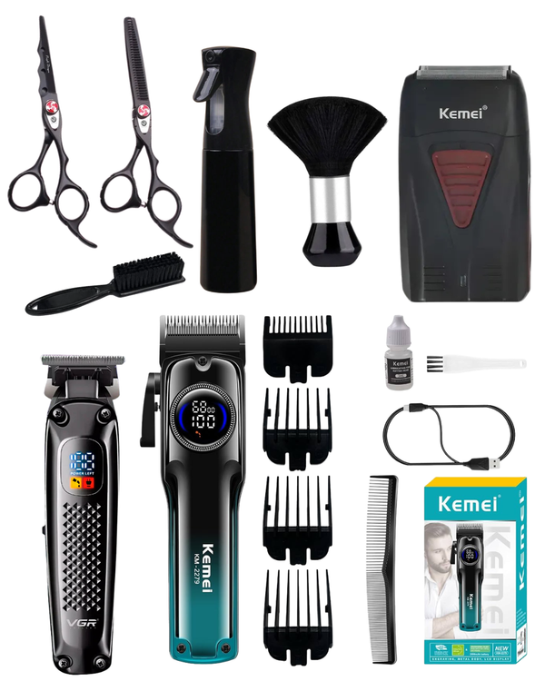 Combo de barbería inicial Kemei 5