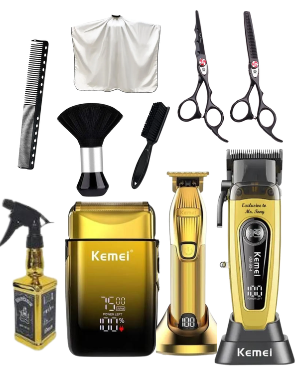 Combo de barbería inicial Kemei 7