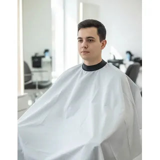 Capa lisa con cuello engomado blanca