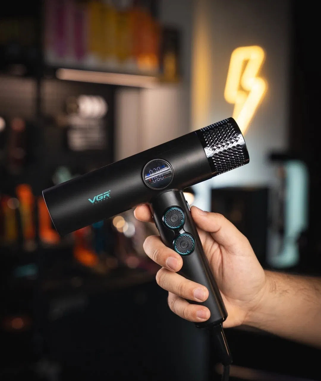 Secador de pelo digital VGR V-401, 1900 W, negro, 220 V.