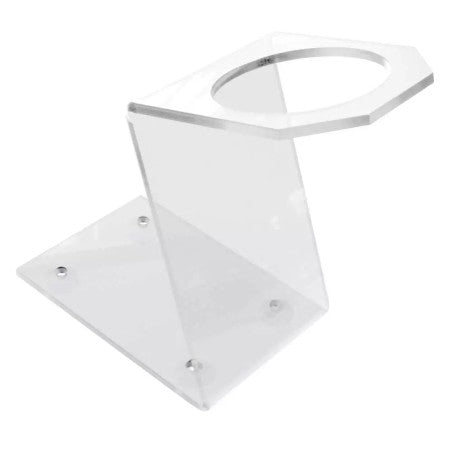 Soporte acrílico con ventosa para secador de pelo